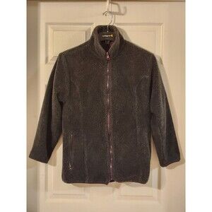 Columbia LL Bean Vintage Women’s Medium Fleece Sherpa Purple Full Zip Jacket